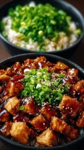 Hähnchen-Teriyaki Rezept für 2 Personen mit aromatischen Zutaten.