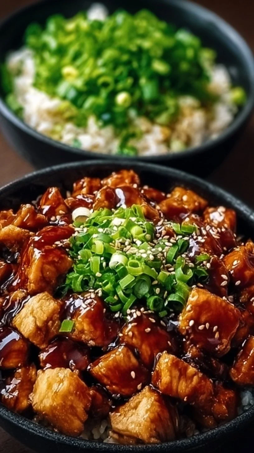 Hähnchen-Teriyaki Rezept für 2 Personen mit aromatischen Zutaten.