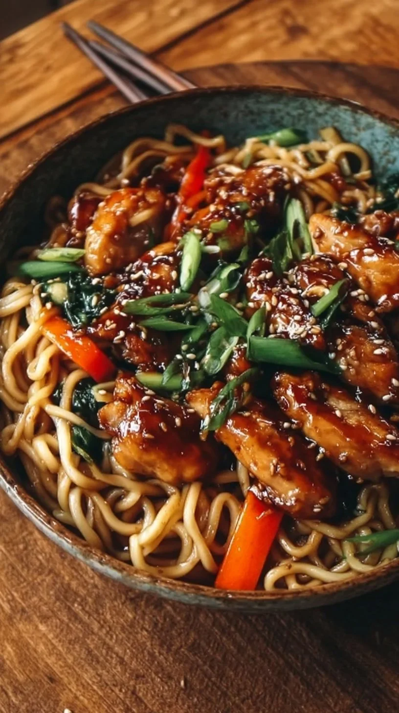 Hähnchen-Teriyaki-Nudeln – Ein schnelles und leckeres Gericht