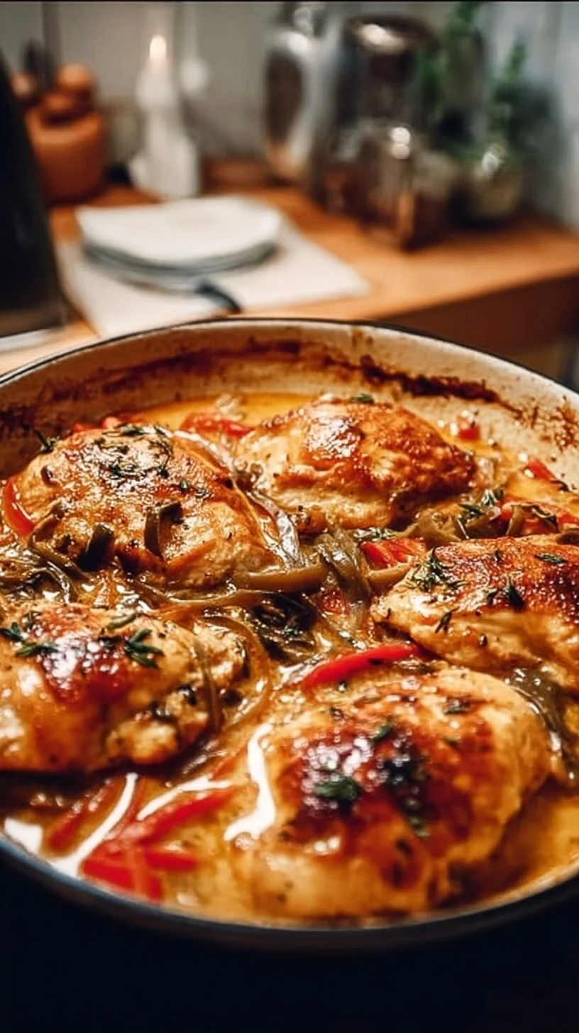 Hähnchenbrust in cremiger Soße