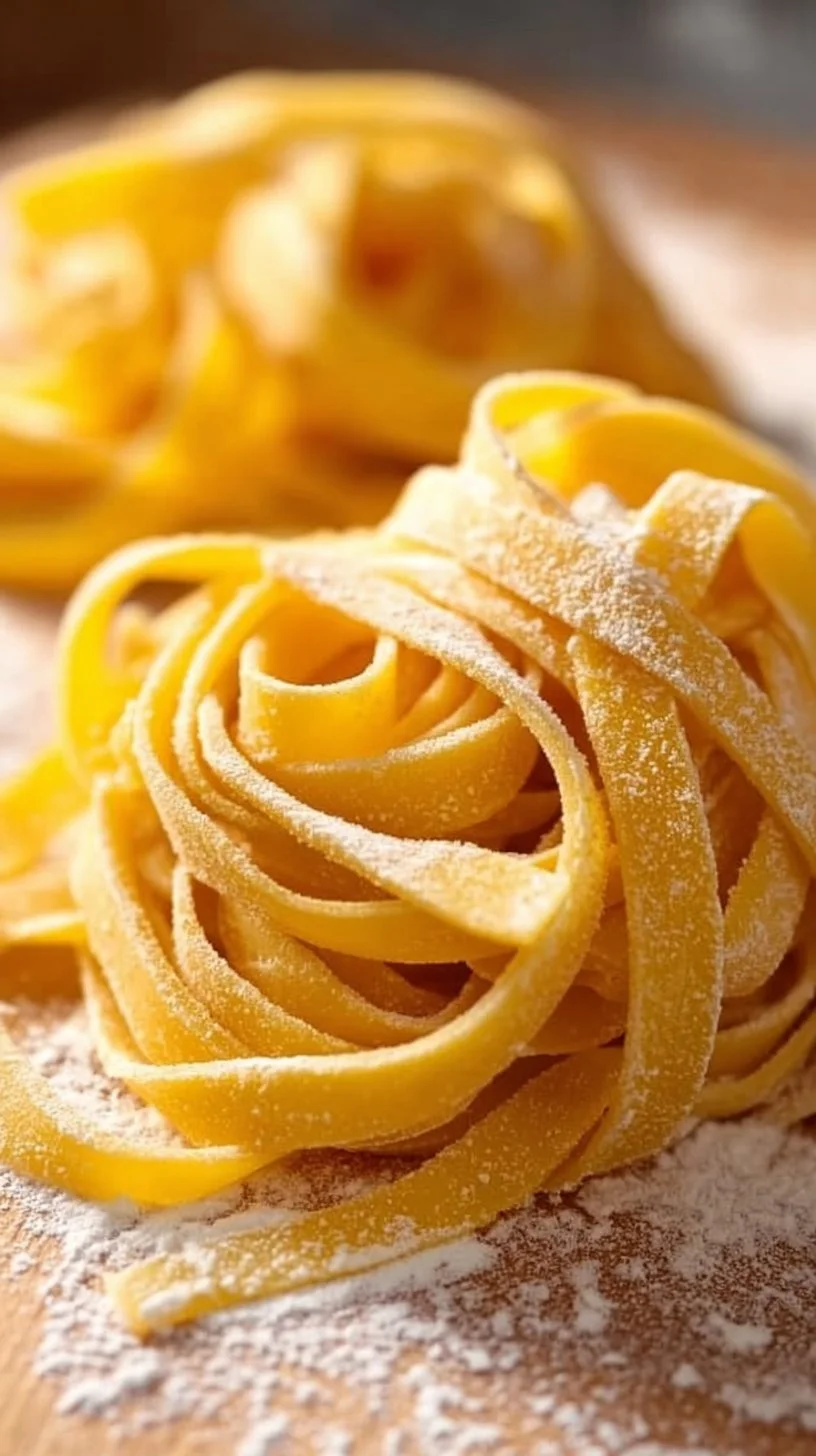 Hausgemachtes glutenfreies Pasta-Rezept mit frischen Zutaten auf einem Teller