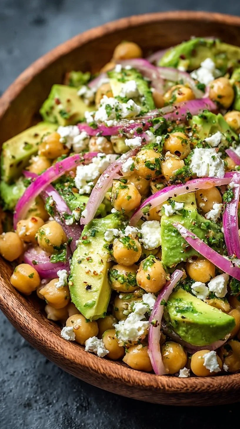 Kichererbsen-Feta-Avocado-Salat