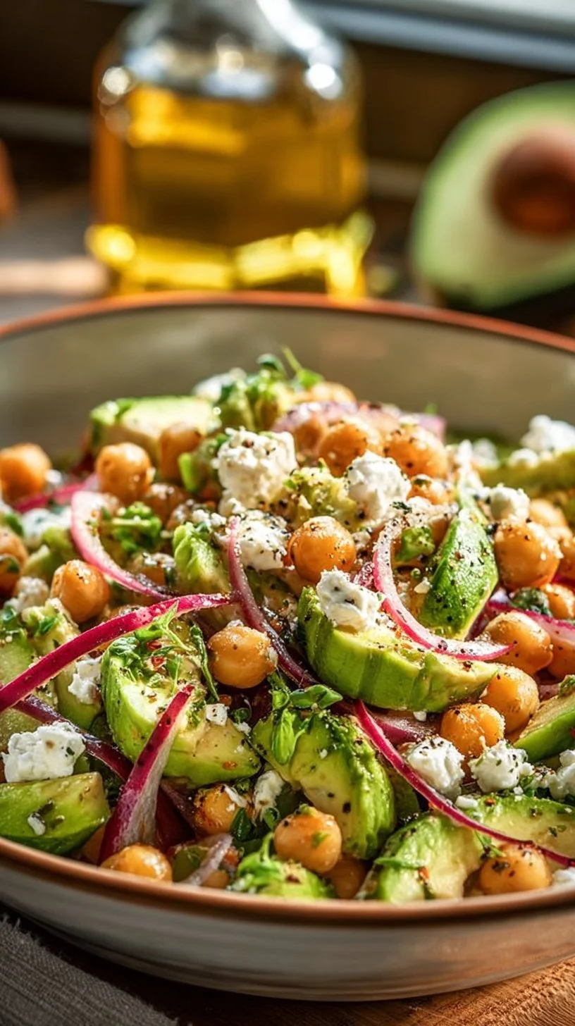 Kichererbsen-Feta-Avocado-Salat