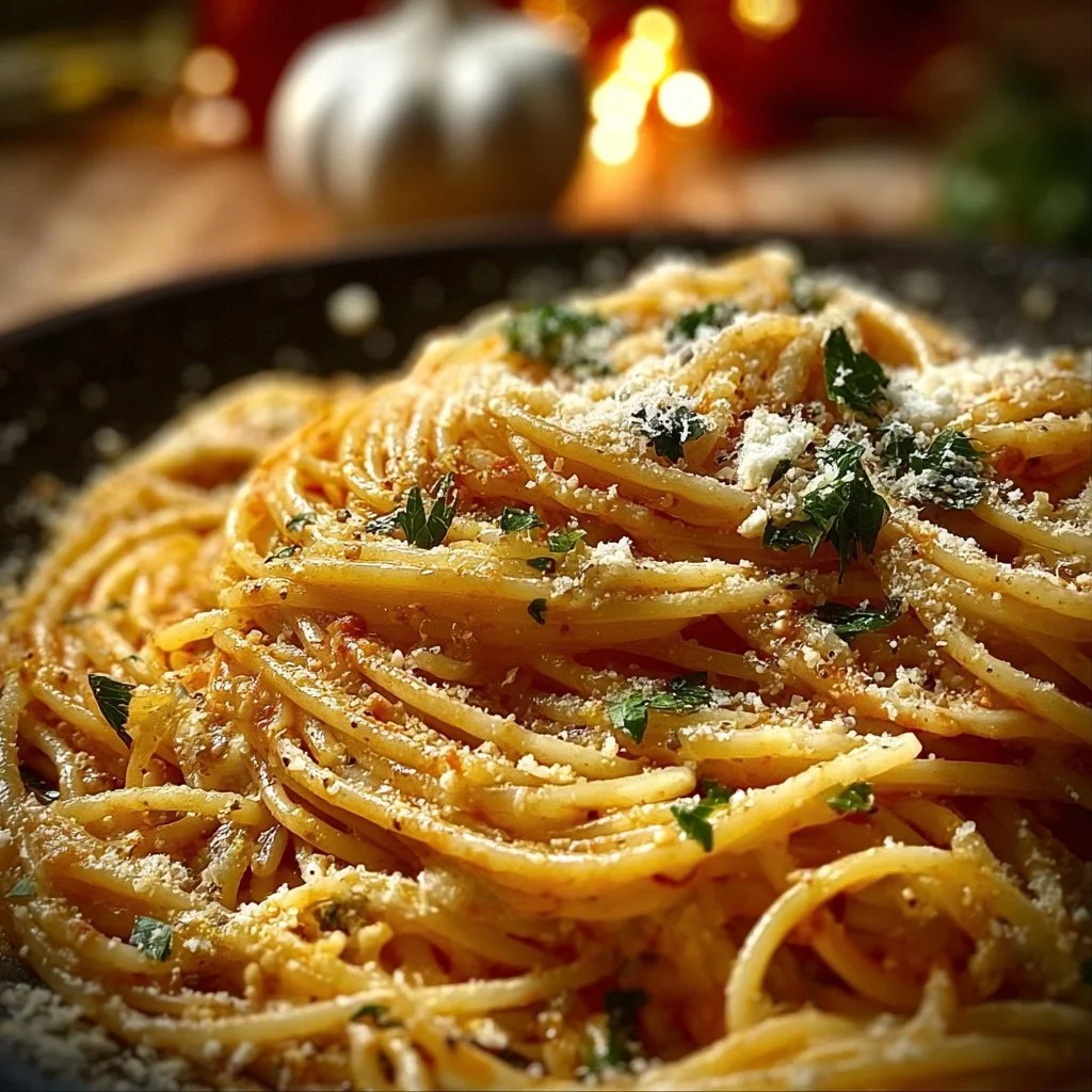 Knoblauch-Parmesan-Nudeln