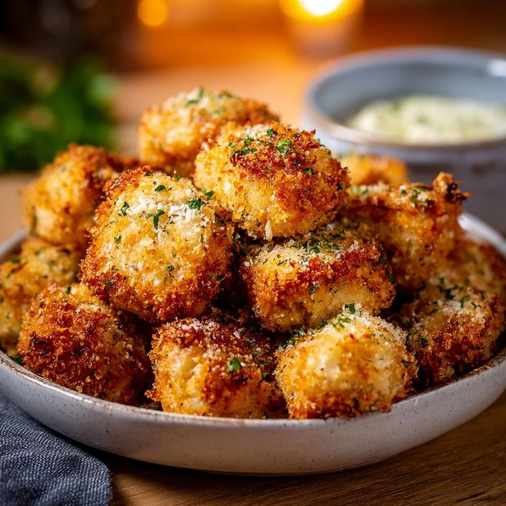 Knusprige Airfryer-Knoblauch-Parmesan-Hähnchenbites verzaubern jeden Snack!