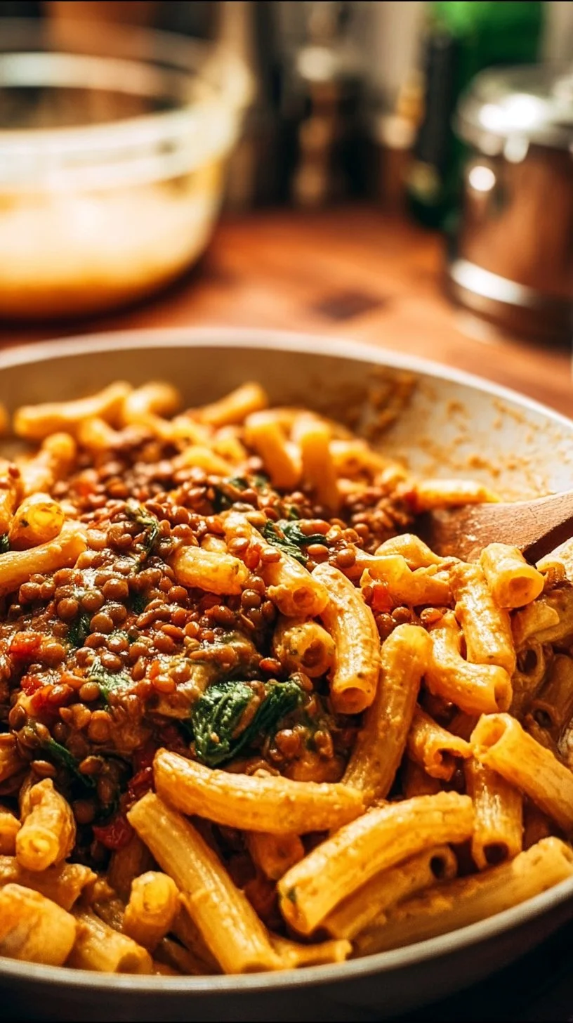 Linsen-Tahini-Pasta