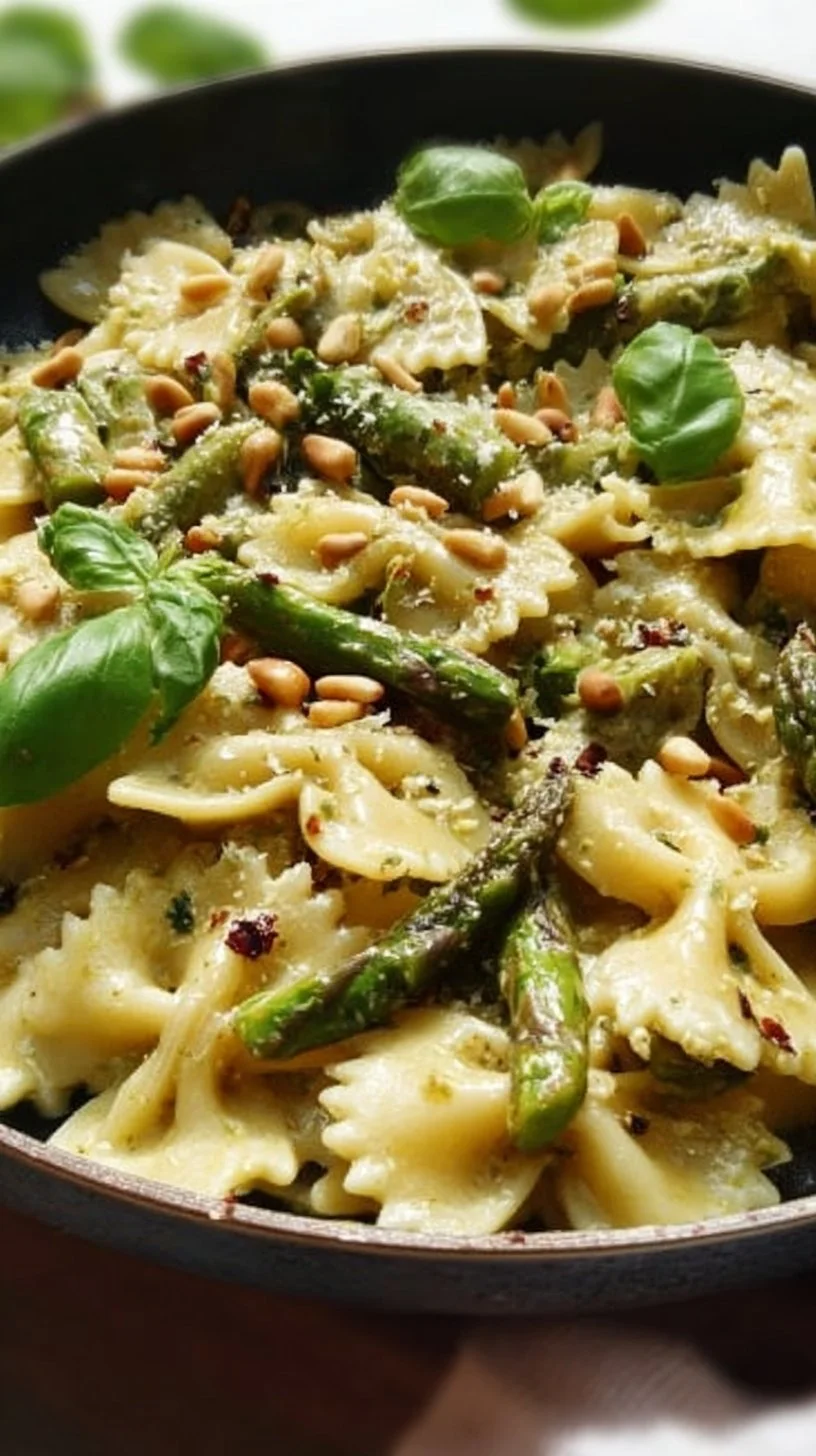 Pasta Rezept mit grünem Spargel & Zitronen