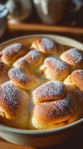 Cremige Puddingschnecken auf einem Teller serviert