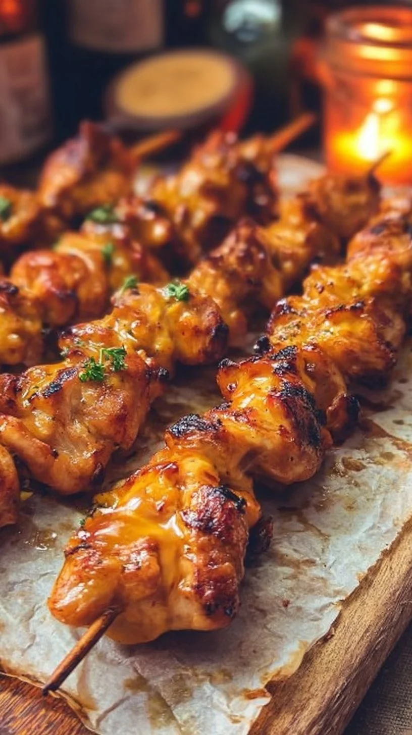 Saftige Hähnchenspieße