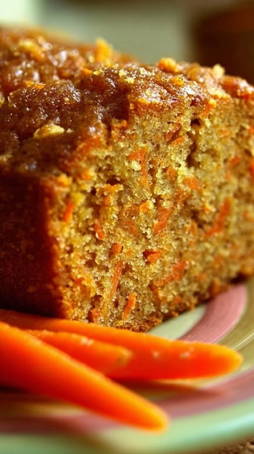 Saftiger Möhrenkuchen mit Karotten und Nüssen auf einem Teller