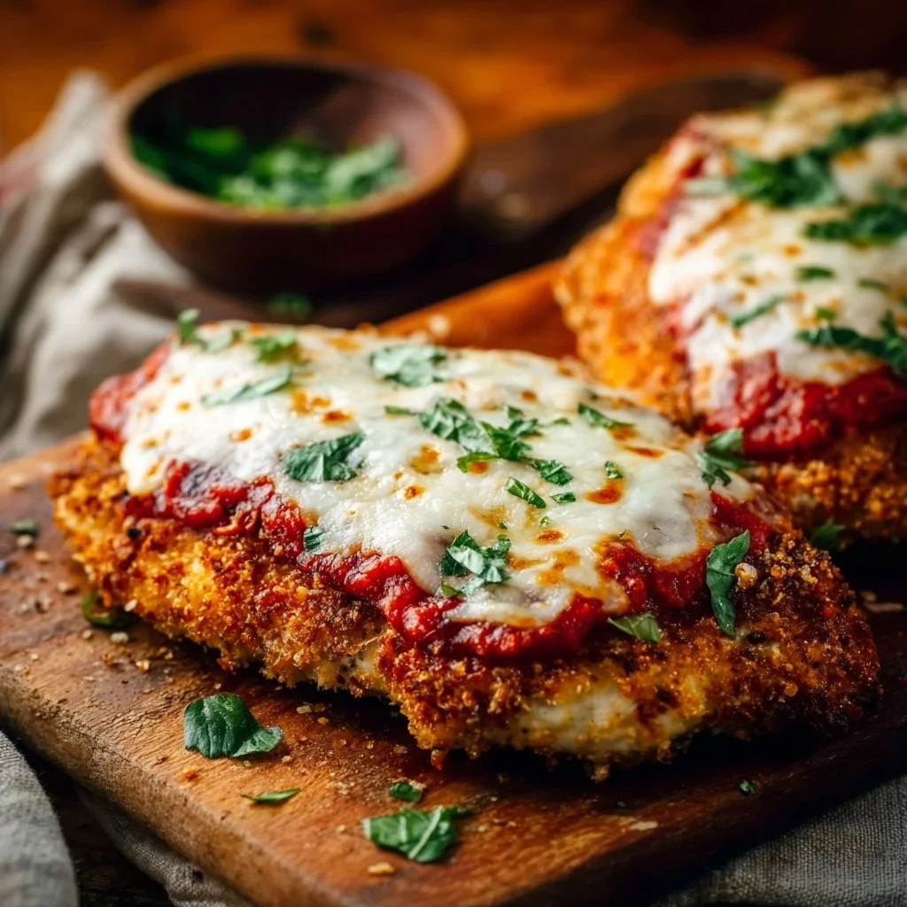 Saftiges Air Fryer Hähnchen Parmesan