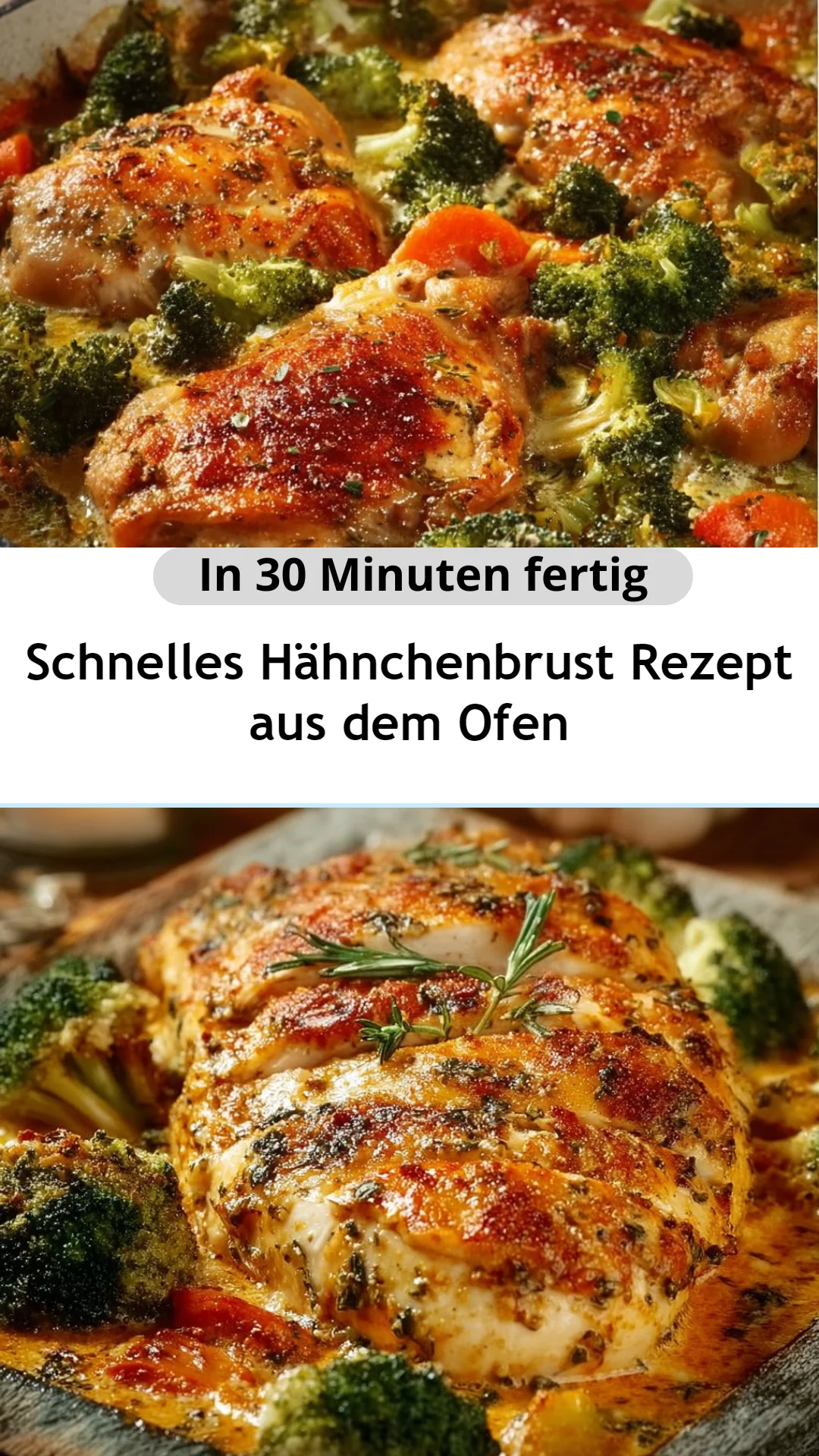 Schnelles Hähnchenbrust Rezept aus dem Ofen