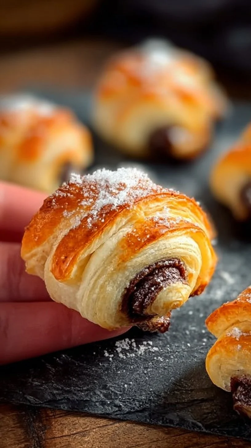 Schokoladen-Blätterteig-Schnecken