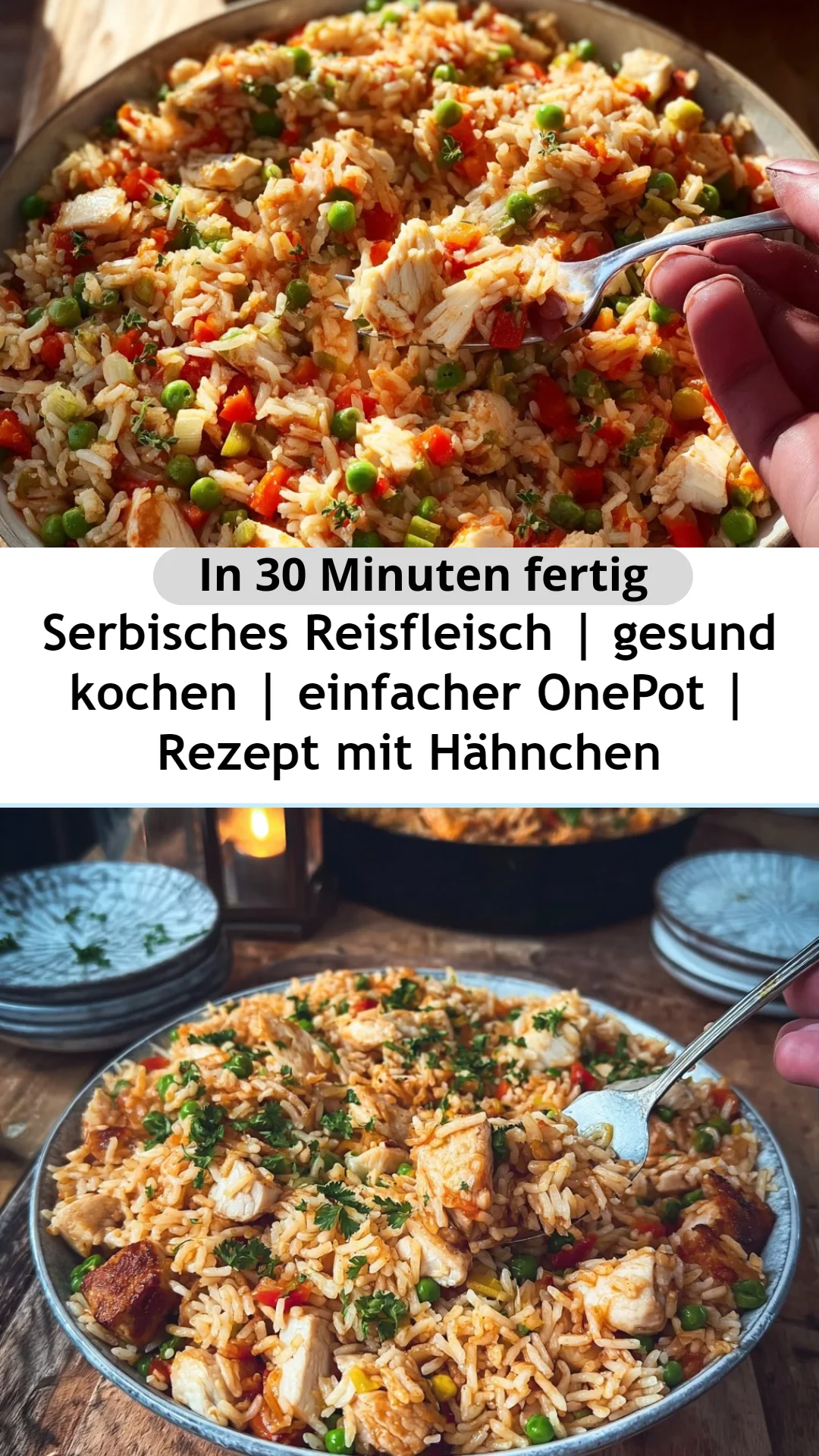 Serbisches Reisfleisch | gesund kochen | einfacher OnePot | Rezept mit Hähnchen