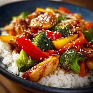 Leckeres Teriyaki-Hähnchen mit bunten Gemüsebeilage