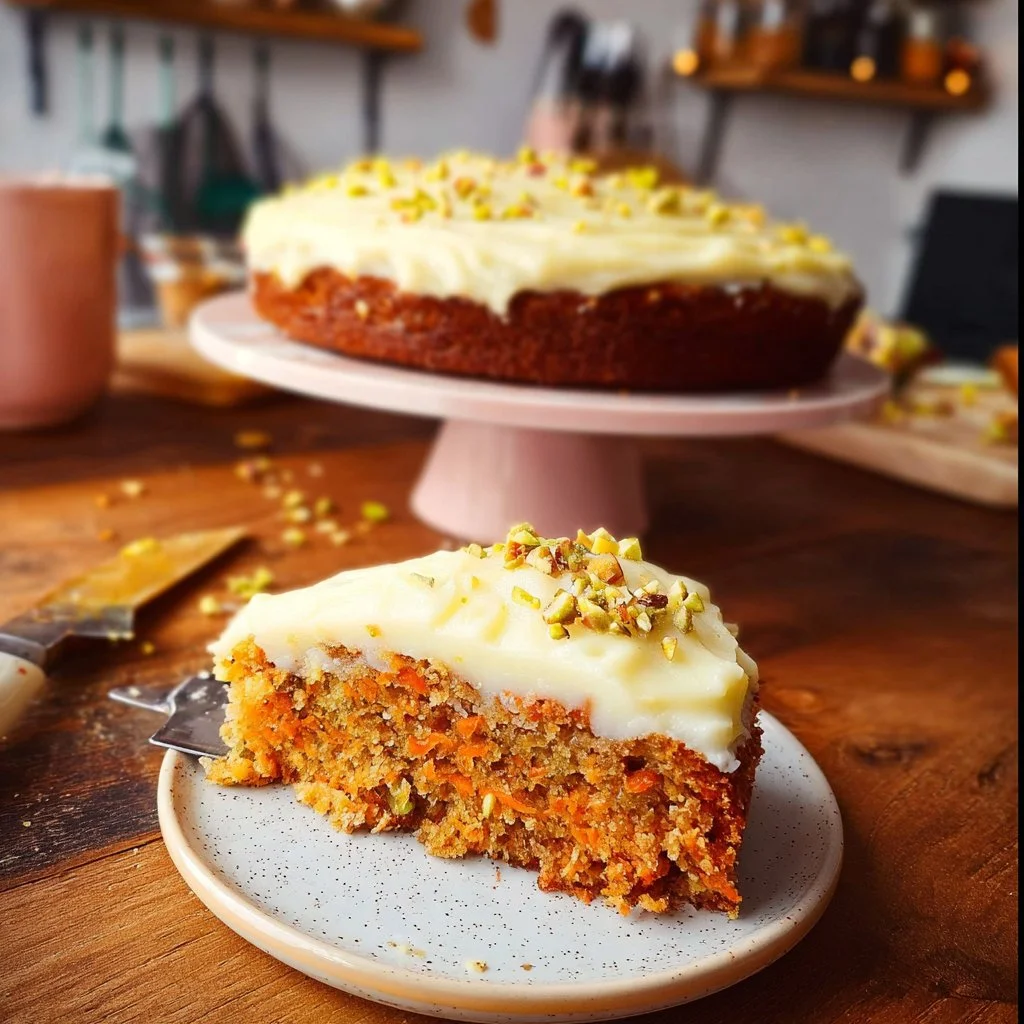 The juiciest carrot cake with cream cheese frosting