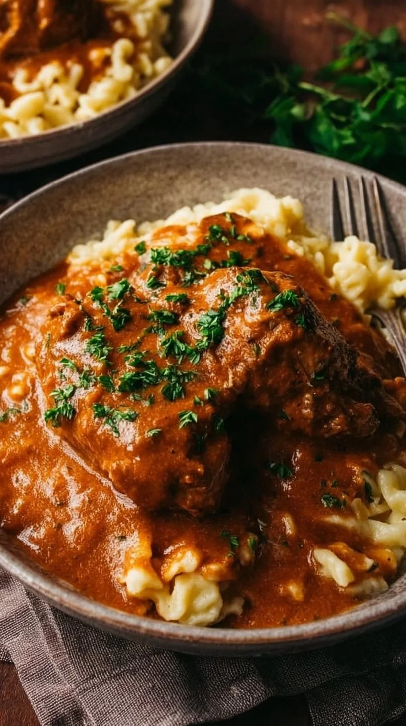 Ungarisches Hähnchen Paprikasch mit Spätzle