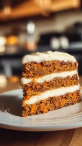 Ein saftiger veganer Karottenkuchen, der einfach zu Hause zubereitet werden kann.