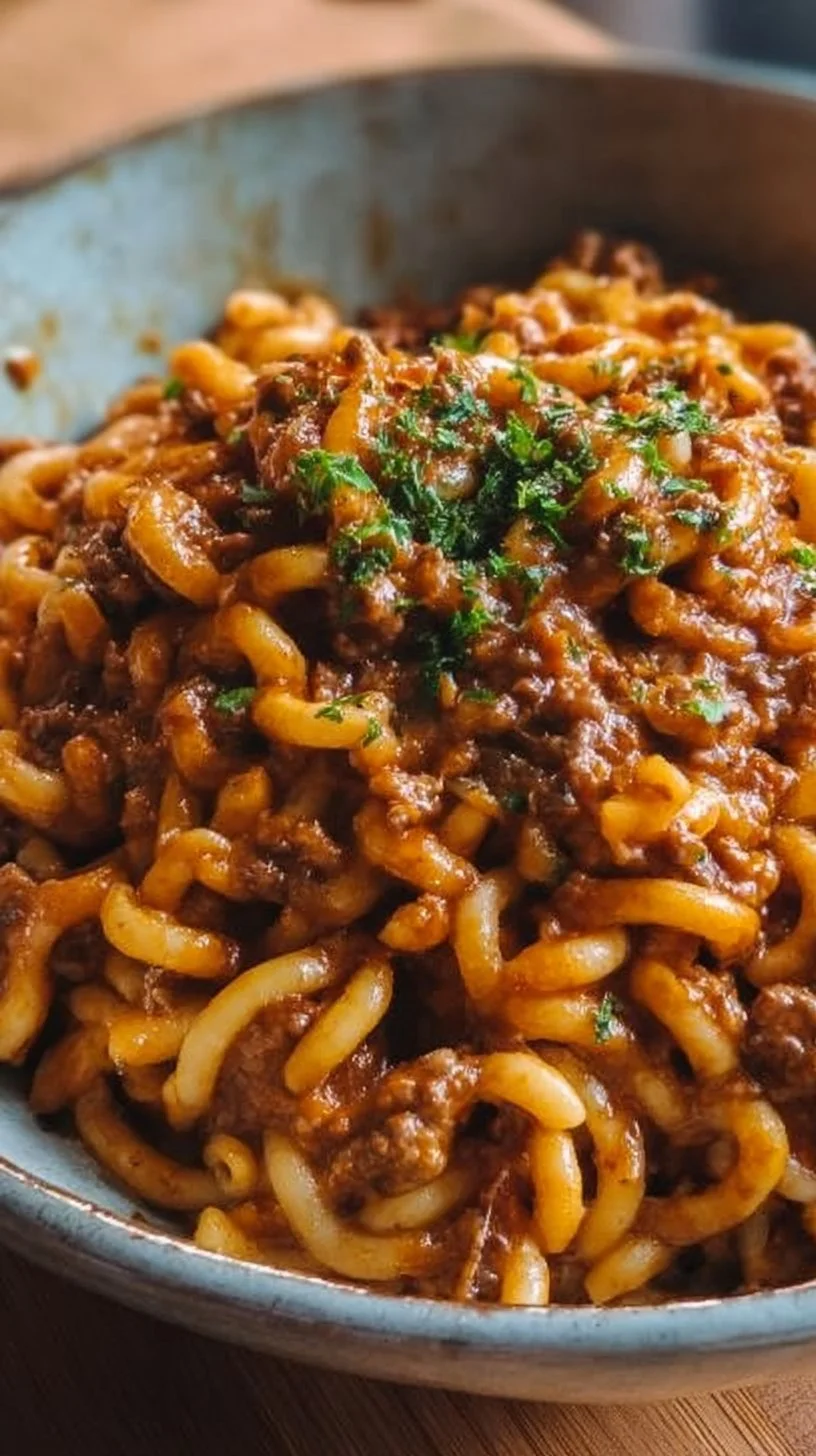 Vegane Cheeseburger-Pasta