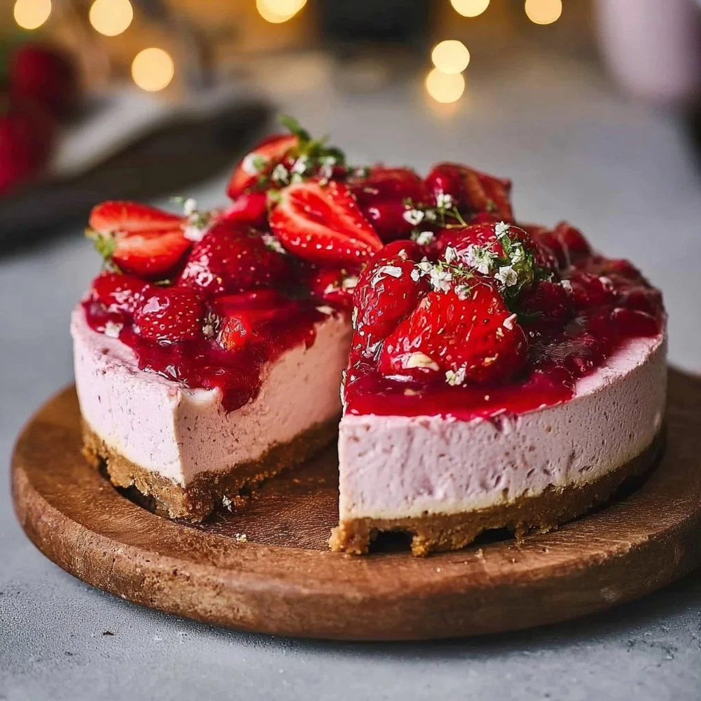 Vegane Erdbeerkäsekuchen