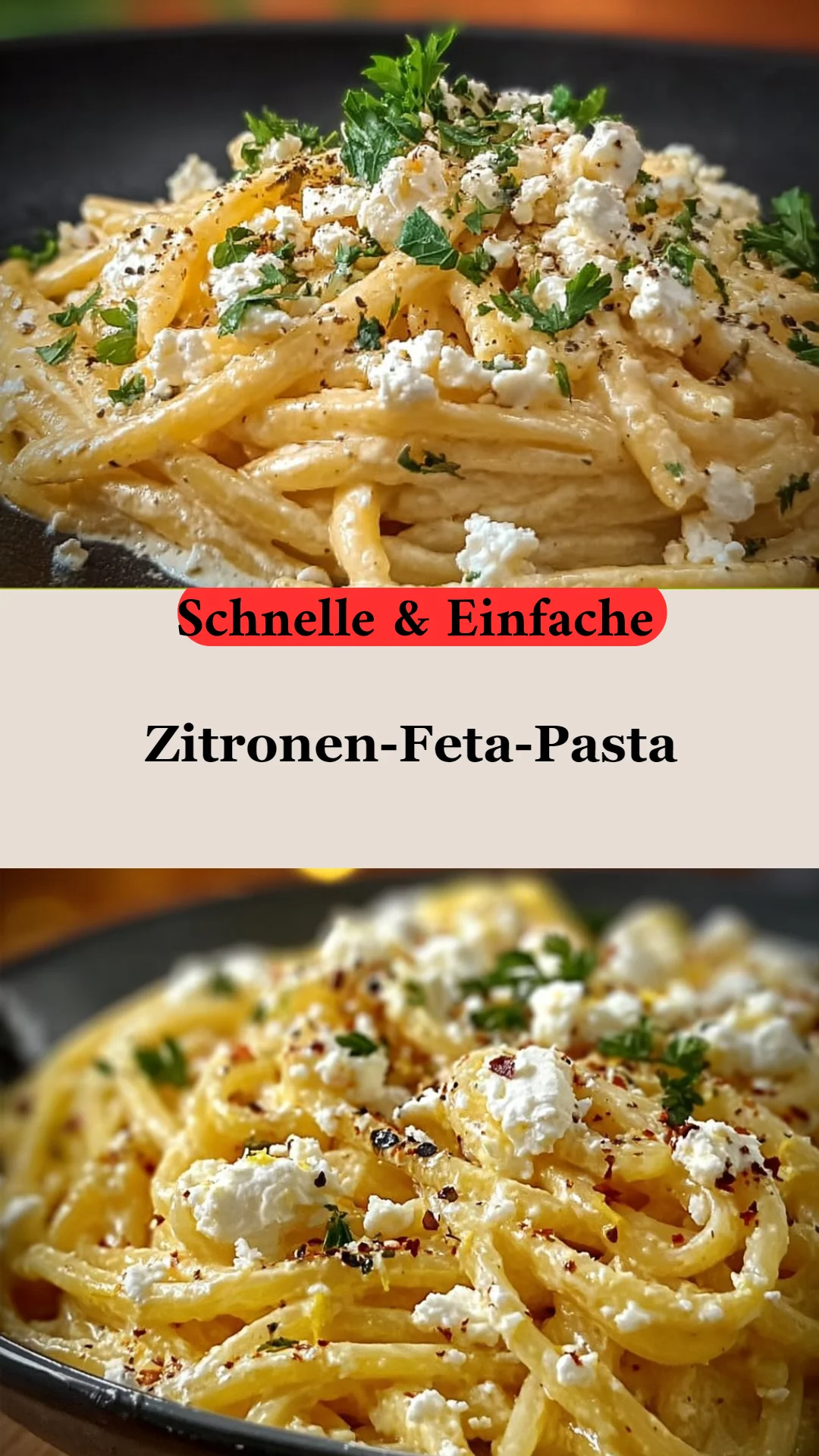 Zitronen-Feta-Pasta