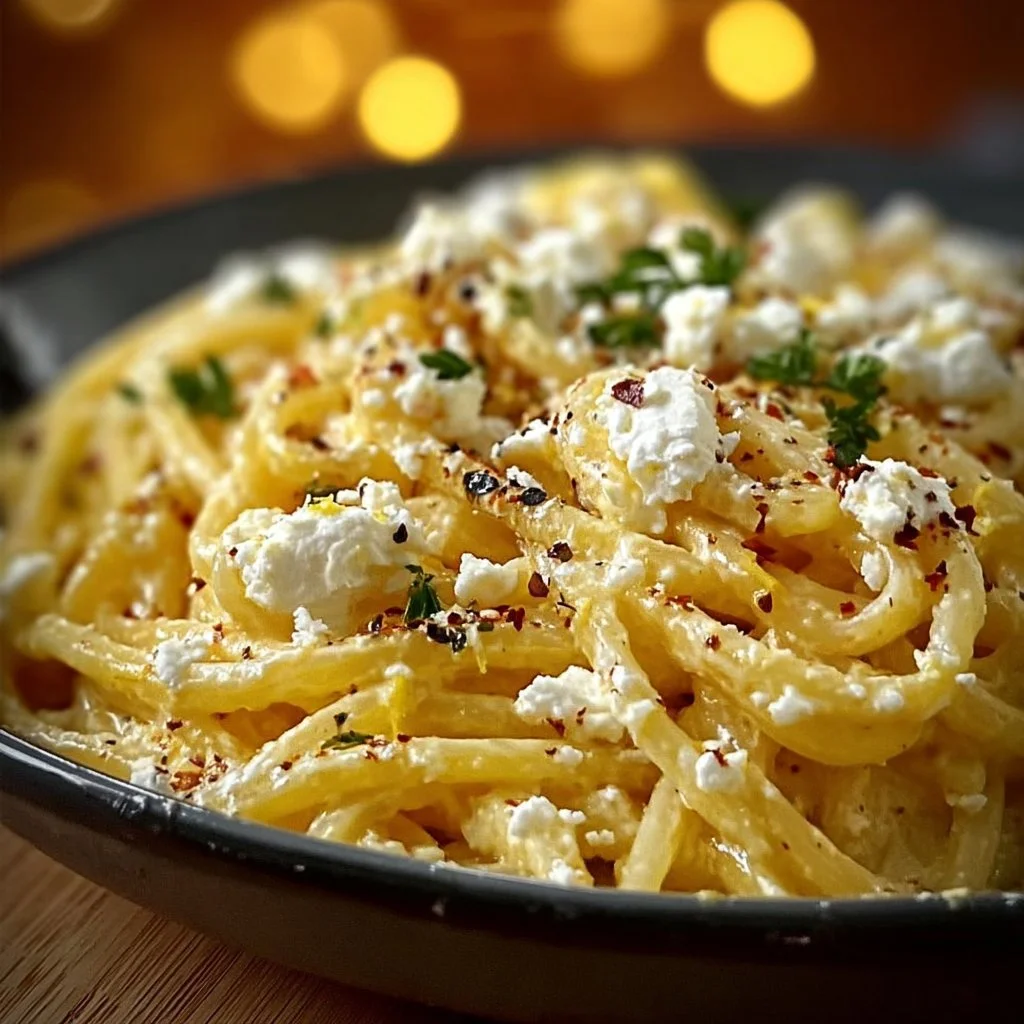 Zitronen-Feta-Pasta