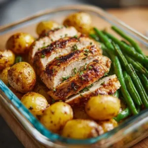 Zitronen-Knoblauch-Hühnchen-Gericht für die Mahlzeitenvorbereitung