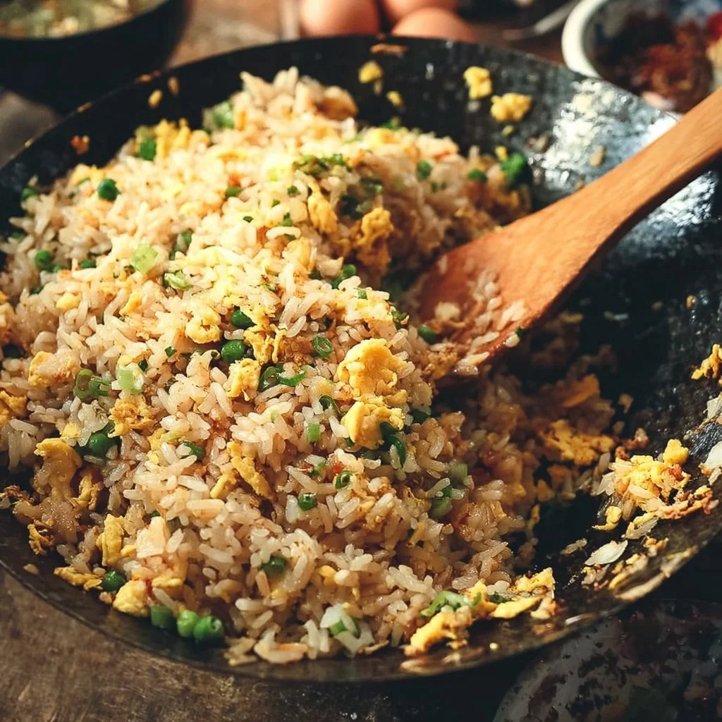 10-Minuten Einfache Eier gebratener Reis