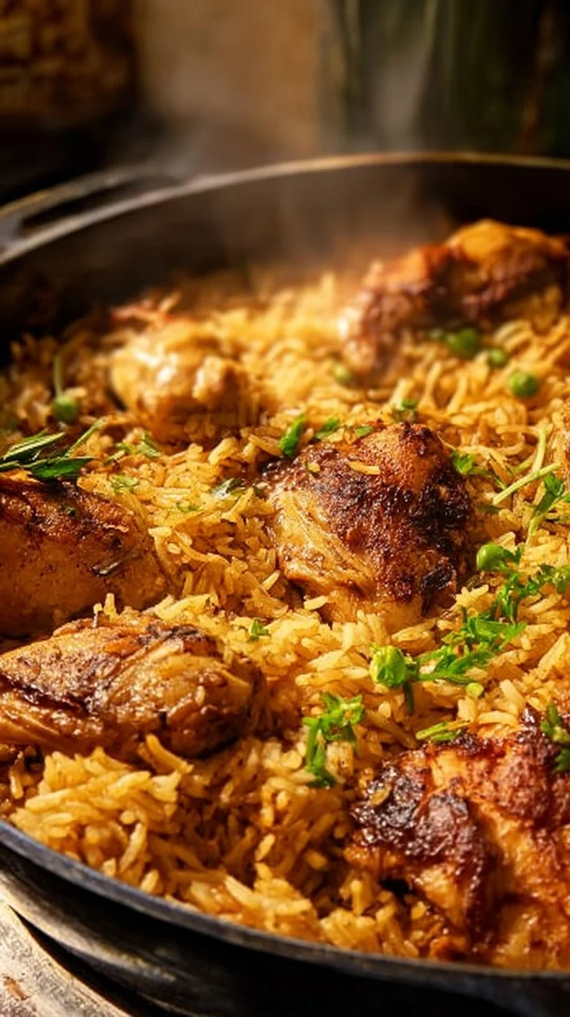 A Pot of Chicken and Rice