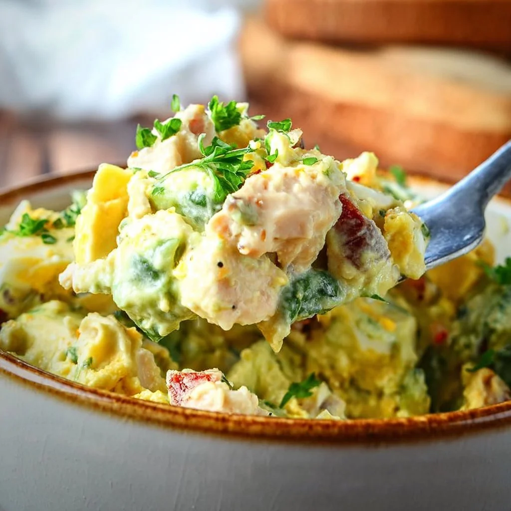 Avocado-Hühnchen-Eiersalat