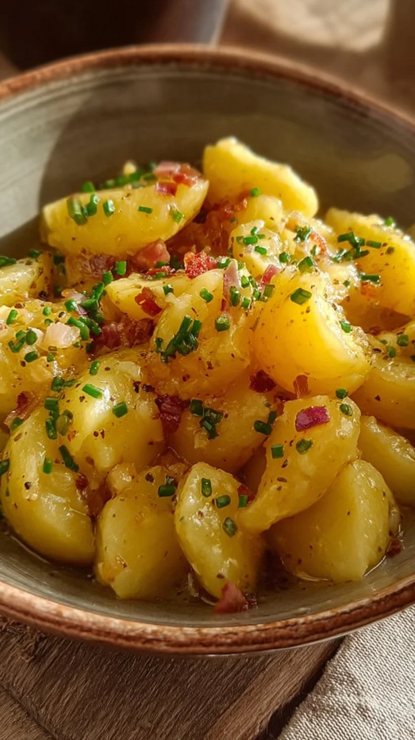 Bayrischer Kartoffelsalat mit Brühe, Essig & Öl