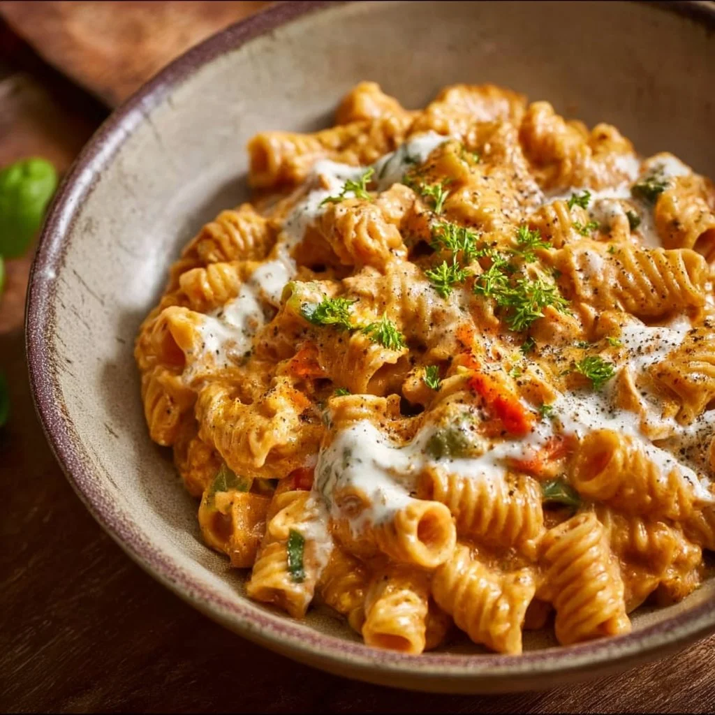 Cremige Pasta mit Gemüse-Soße