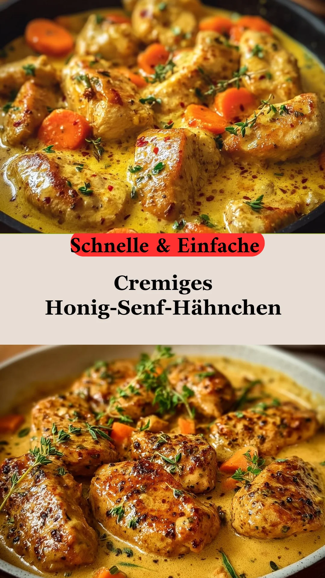 Cremiges Honig-Senf-Hähnchen