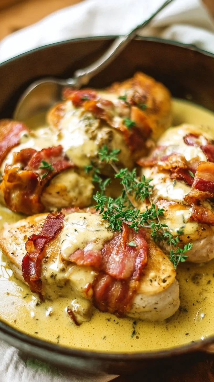 Cremiges Honig-Senf-Hähnchen mit Bacon