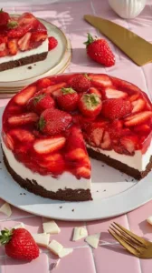 Erdbeerkuchen mit Mascarpone und frischen Erdbeeren