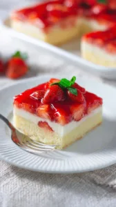 Leckerer Erdbeerkuchen vom Blech mit frischen Erdbeeren