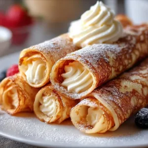 Fluffige Quark-Pfannkuchen ohne Mehl auf einem Teller serviert