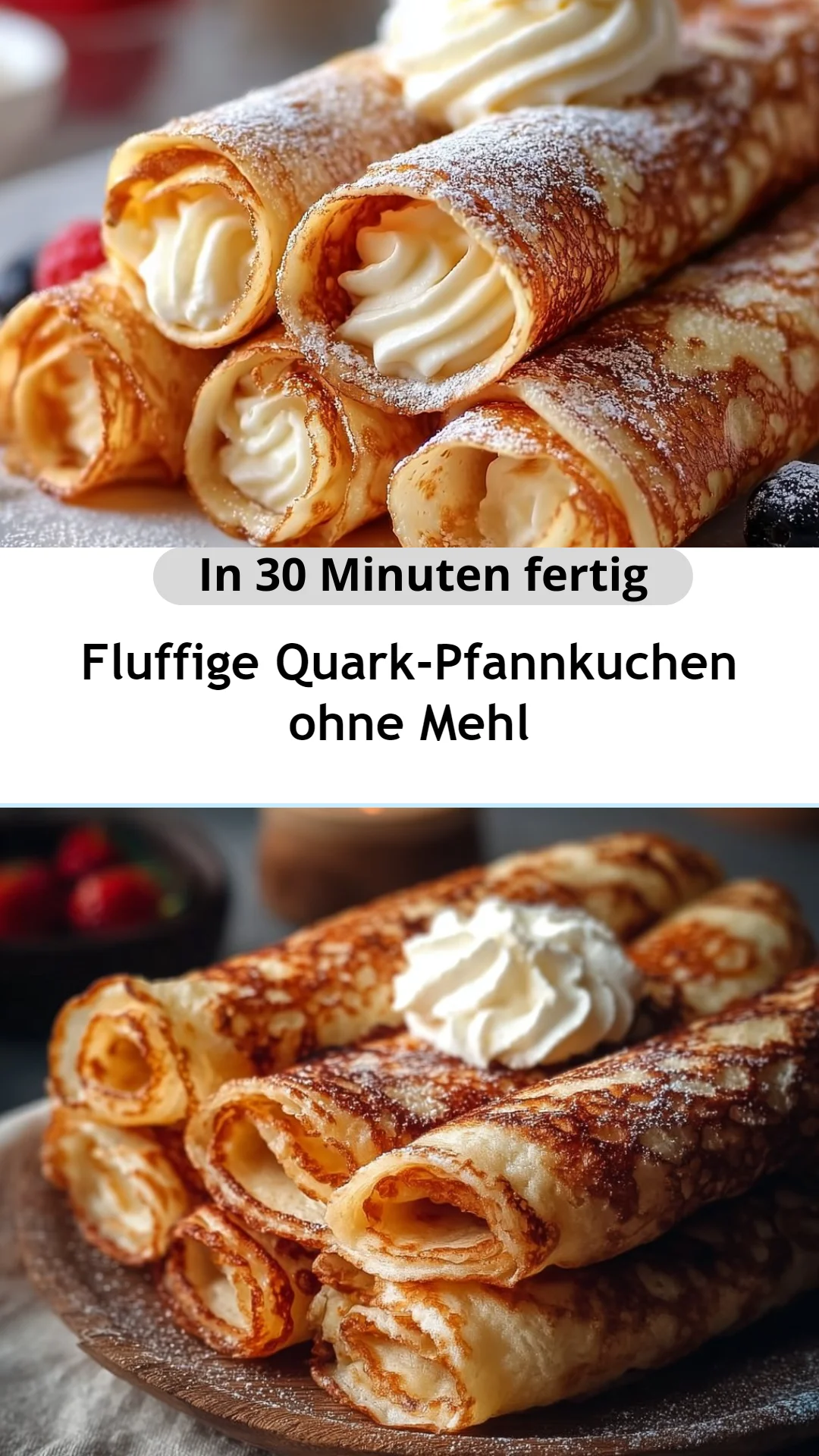 Fluffige Quark-Pfannkuchen ohne Mehl