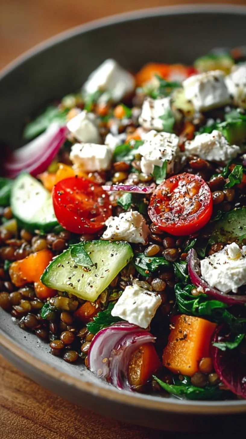 Frischer Linsensalat mit Feta: Ein Unglaublich Essenzielles Rezept für 5 Sinne
