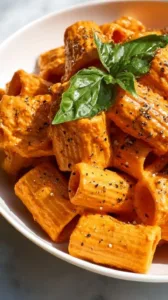 Geröstete Paprika-Cashew-Creme-Pasta - veganes Rezept für Pasta-Liebhaber