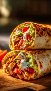 Gesunder Chicken Crunch Wrap - knusprig und lecker, ideal für eine gesunde Ernährung