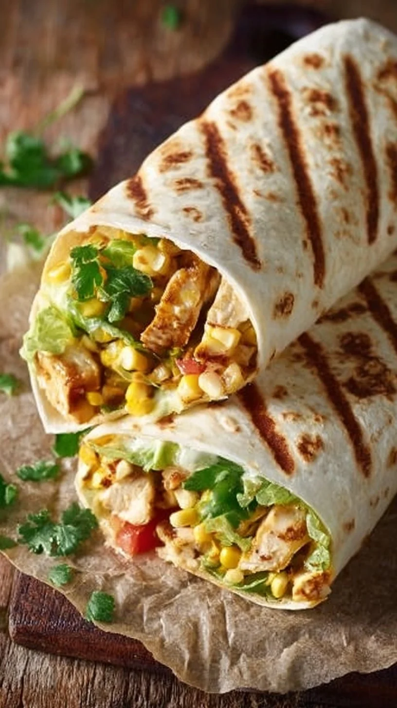 Hähnchen-Käse Wraps