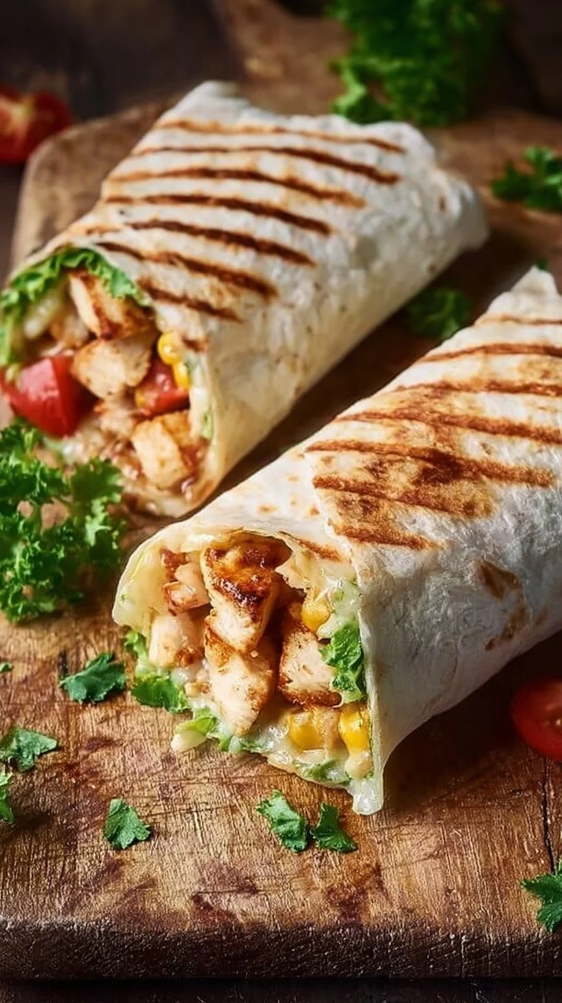 Hähnchen-Käse Wraps