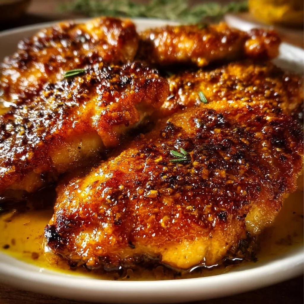 Hühnchen mit Honig-Senf-Glasur