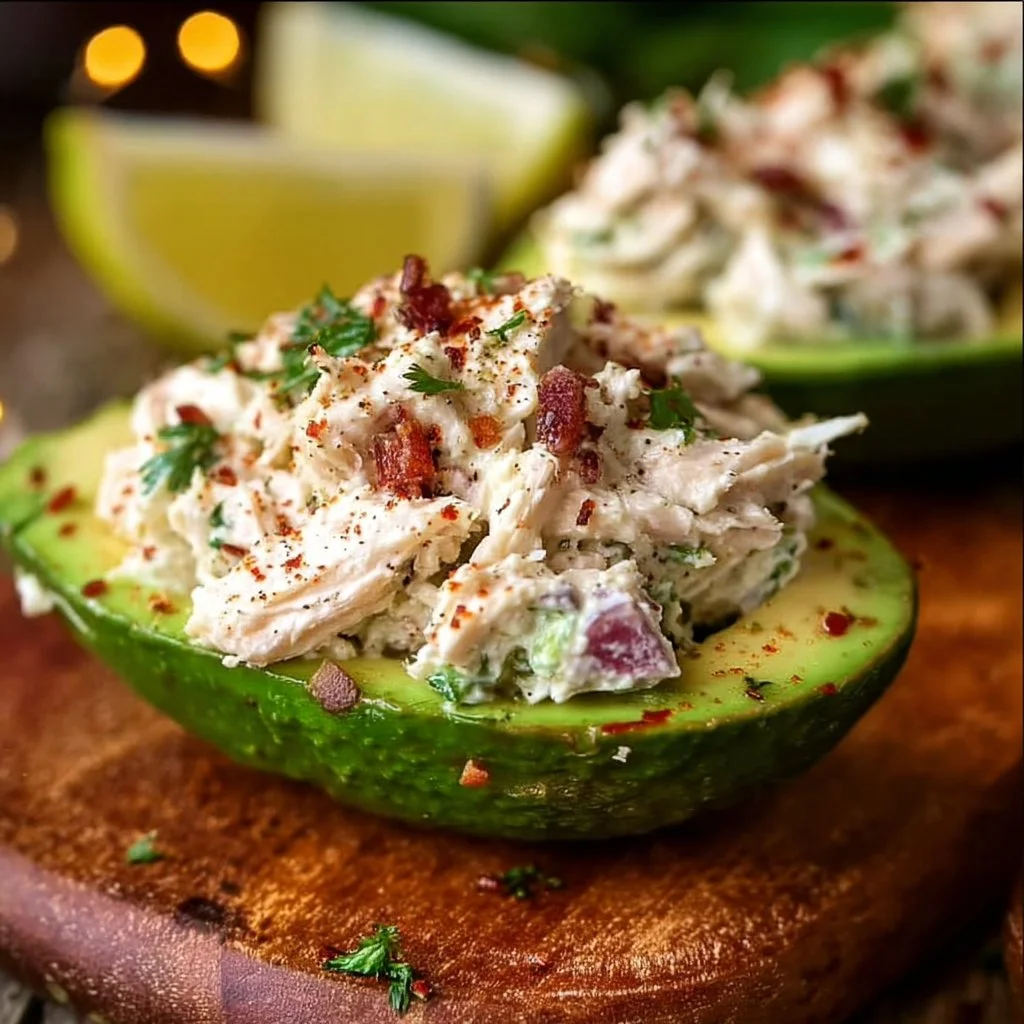 Hühnchensalat gefüllte Avocado Rezept