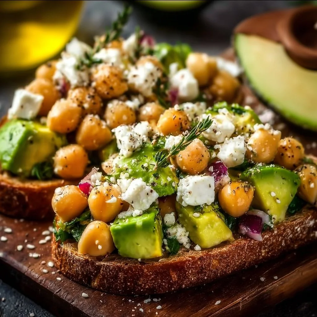 Kichererbsen Feta Avocado für gesunden Genuss