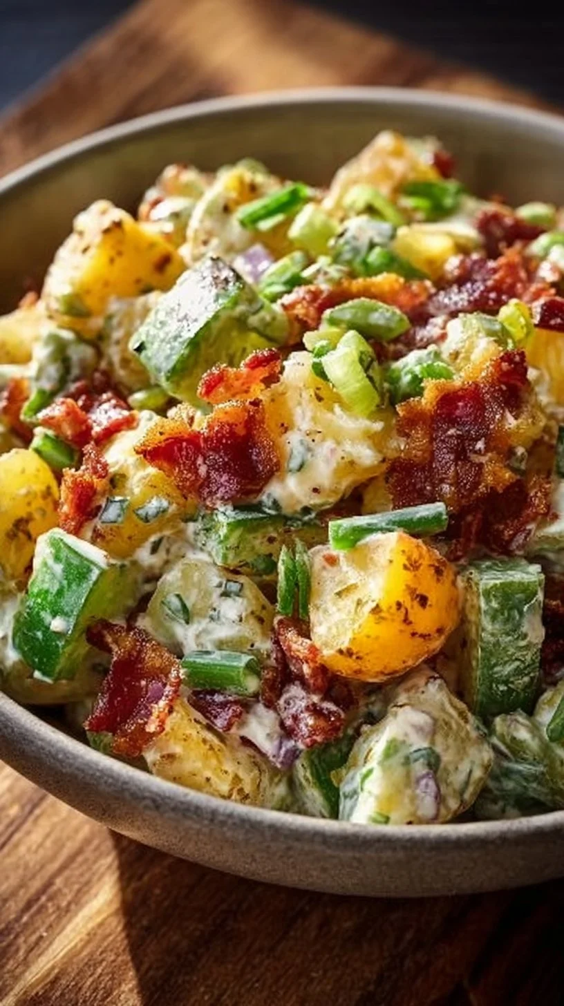 Knuspriger Kartoffelsalat Rezept für 5 Personen mit frischen Zutaten