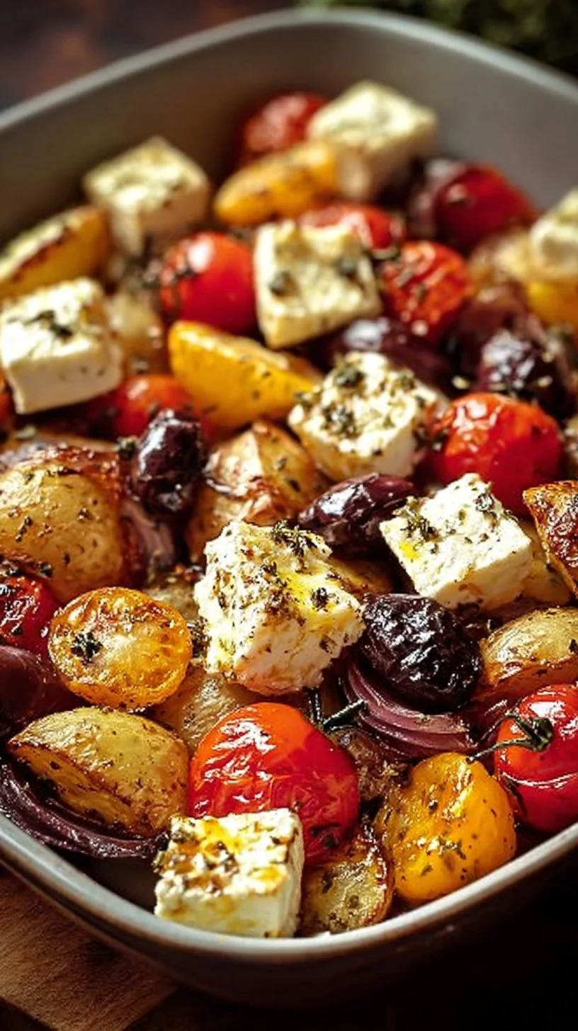 Köstliches Feta Kartoffeln Ofengemüse
