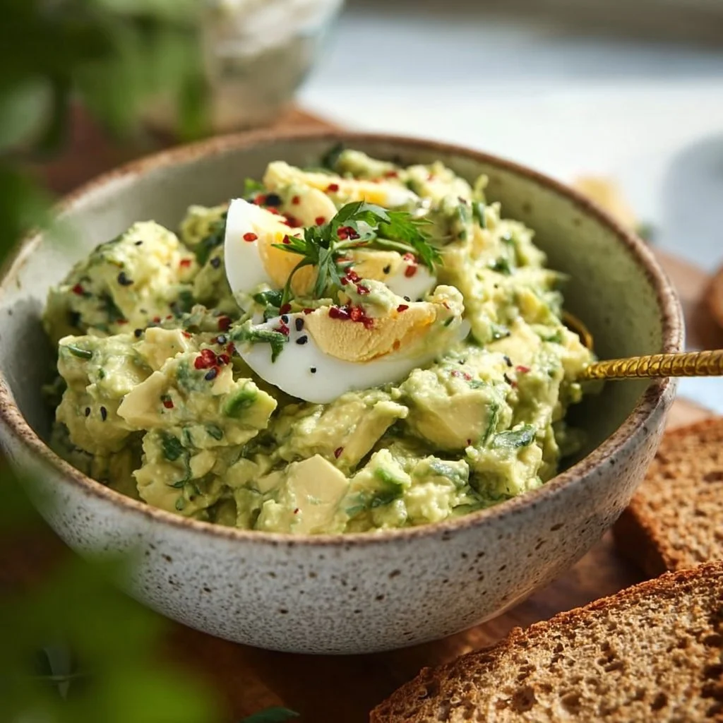 Kräuter-Avocado-Eiersalat (10-Minuten-Mittagessen!)