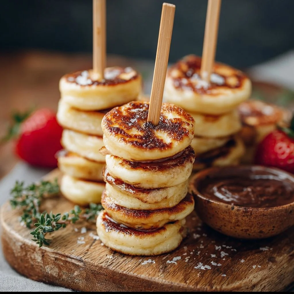Mini-Pfannkuchen-Spieße – Party-Fingerfood ohne Ofen